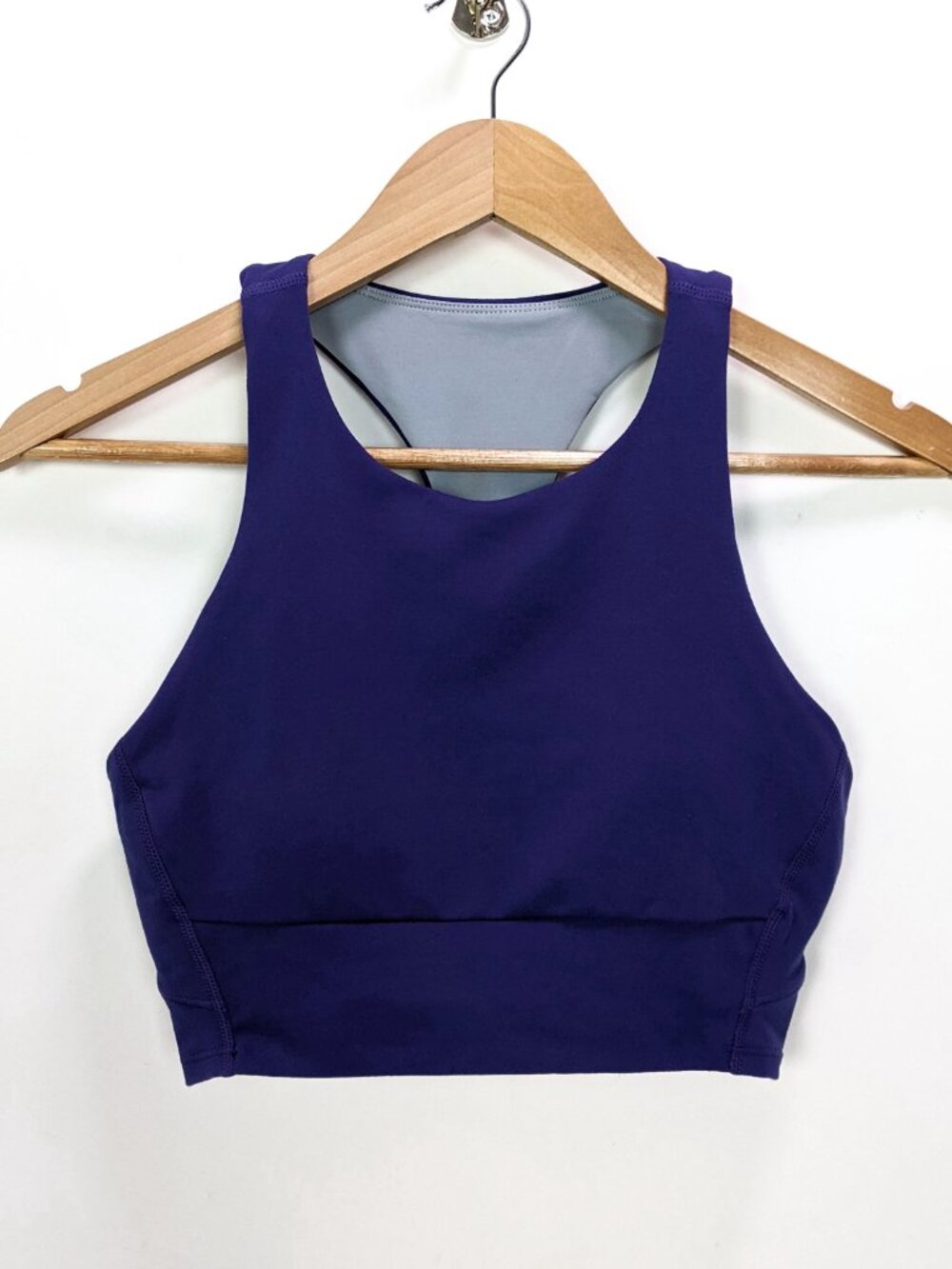 Zella Size S Womens Racerback Padded Lined Athletic Sports Bra in Purple